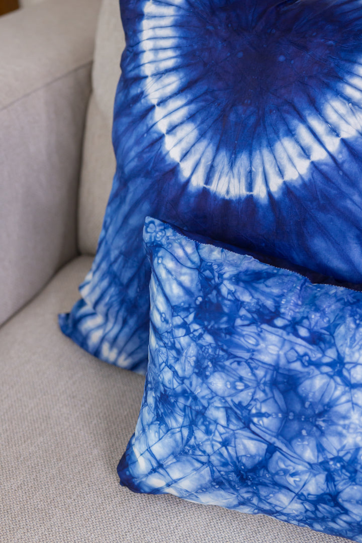 Blue Tie Dye Cushion | Pillows