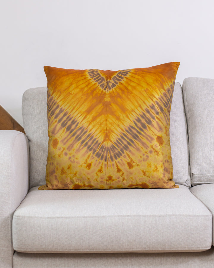Gold Tie Dye Cushion | Pillows