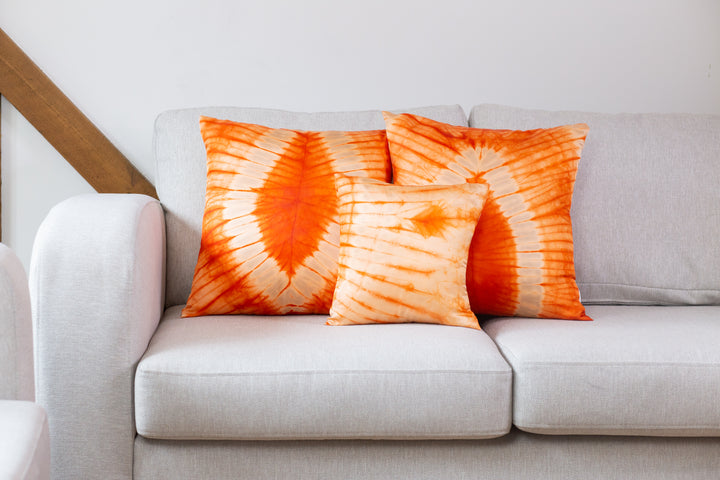 Orange Tie Dye Cushion | Pillows