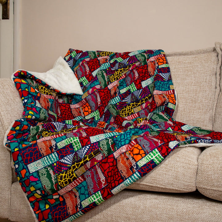 Aboa Printed Patchwork Blanket - LARGE - AKINSANYA FASHION