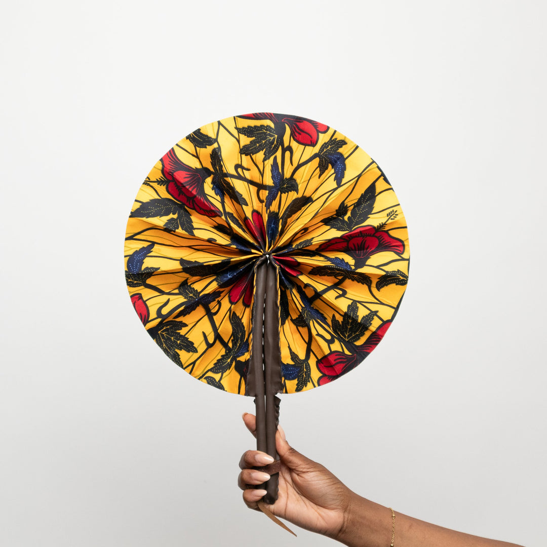 Ankara Hand Fan - Autumn Radiance - AKINSANYA FASHION