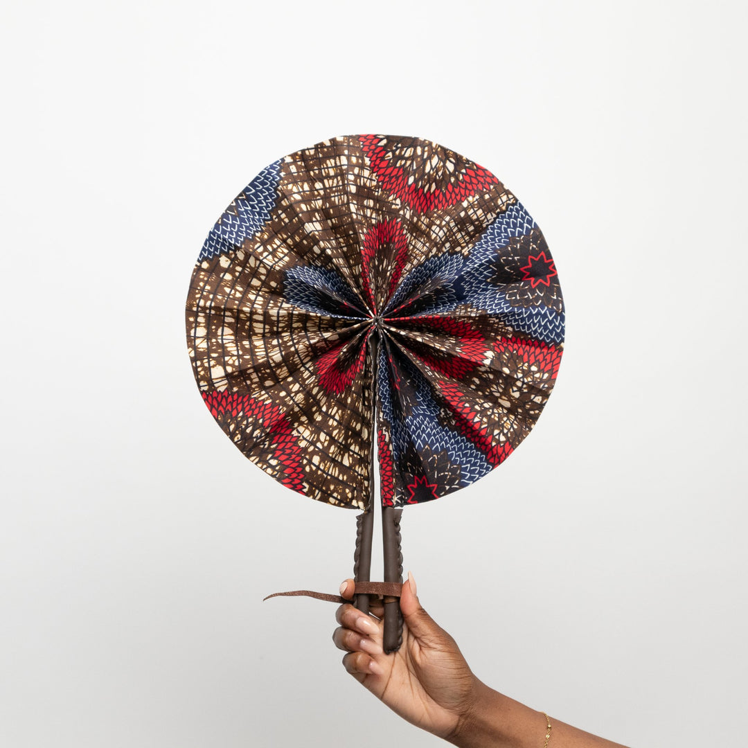 Ankara Hand Fan - Autumn Whisper - AKINSANYA FASHION