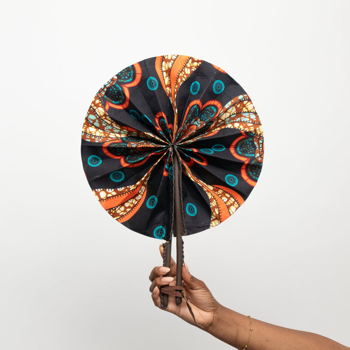 Ankara Hand Fan - Sunset Aura - AKINSANYA FASHION