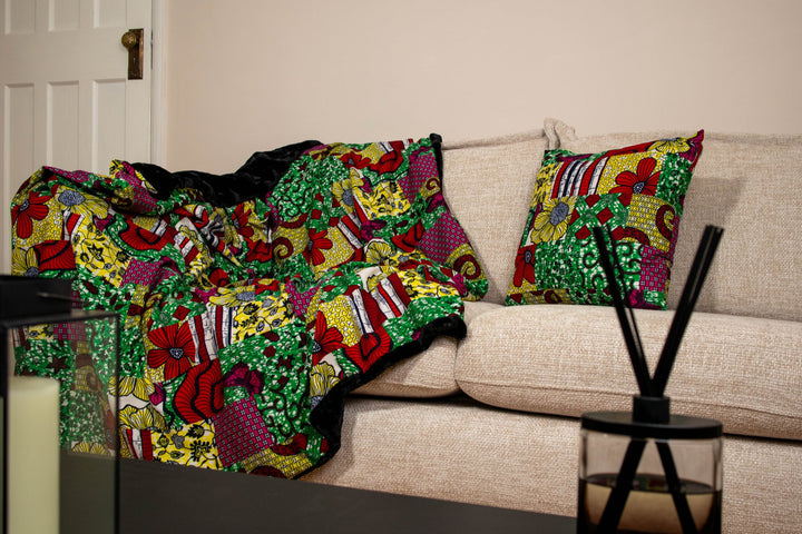 Asase Printed Patchwork Blanket - LARGE - AKINSANYA FASHION