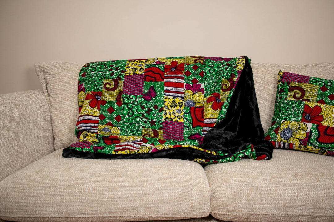 Asase Printed Patchwork Blanket - LARGE - AKINSANYA FASHION