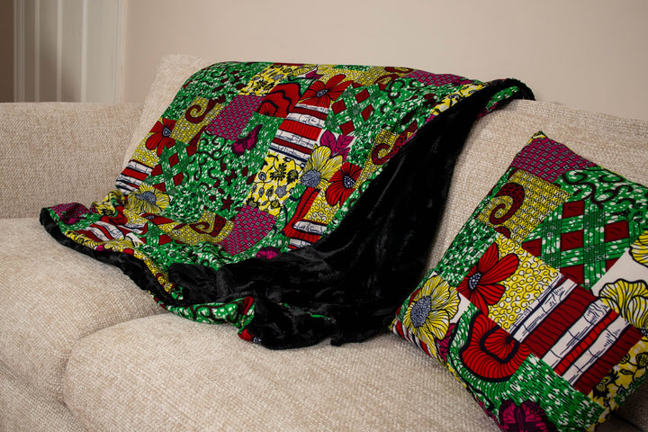 Asase Printed Patchwork Blanket - LARGE - AKINSANYA FASHION