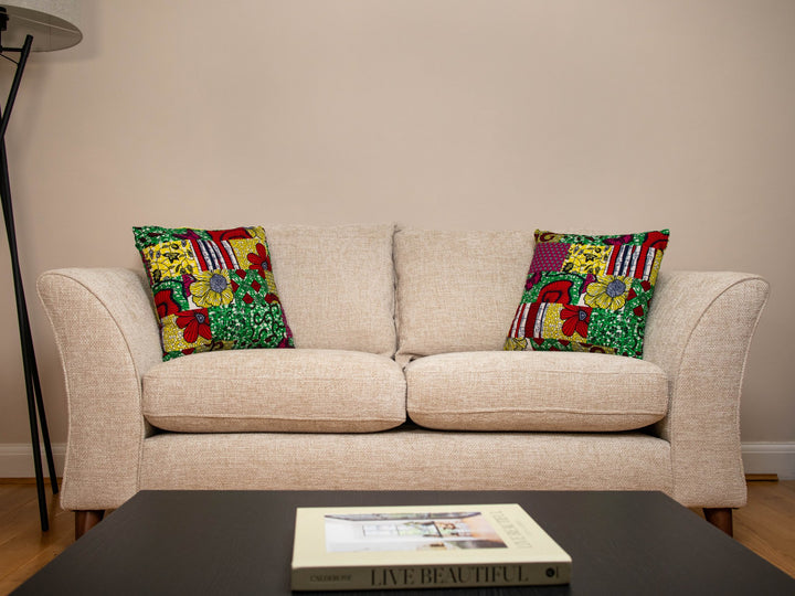 Asase Printed Patchwork Cushions - AKINSANYA FASHION