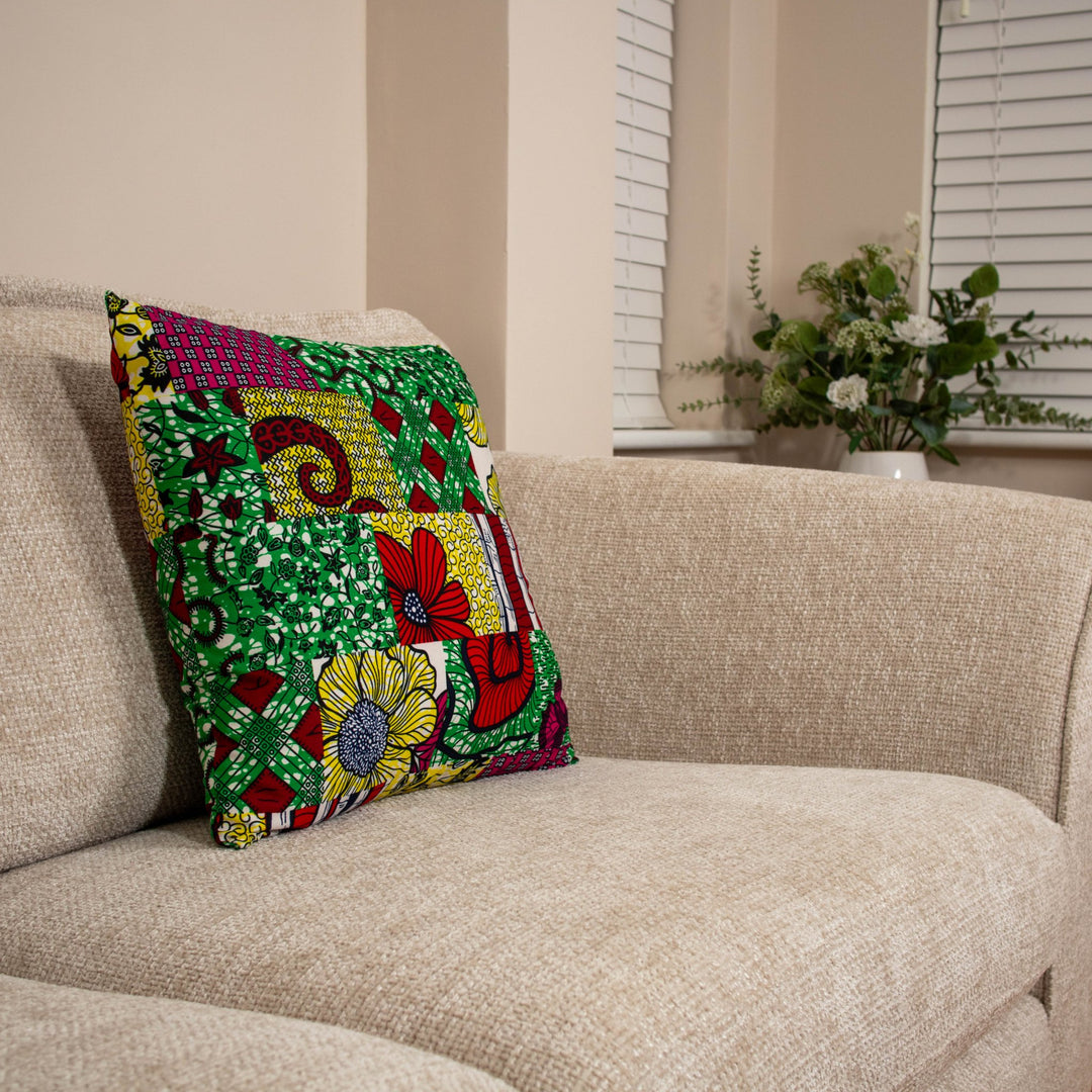 Asase Printed Patchwork Cushions - AKINSANYA FASHION