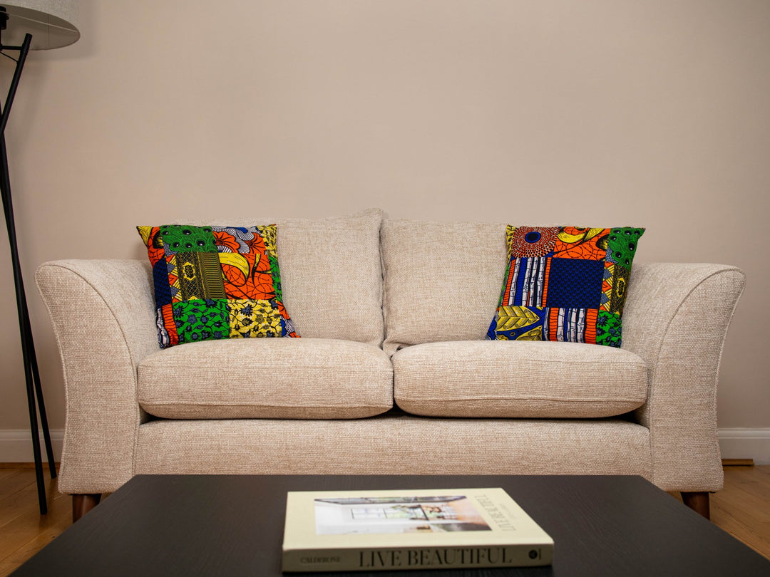 Awia Printed Patchwork Cushions - AKINSANYA FASHION