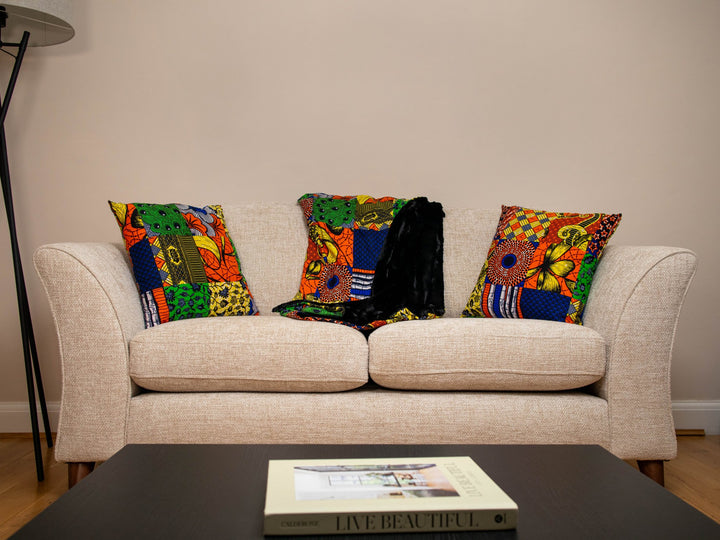 Awia Printed Patchwork Cushions - AKINSANYA FASHION