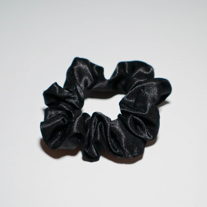 Black Satin Scrunchies - AKINSANYA FASHION