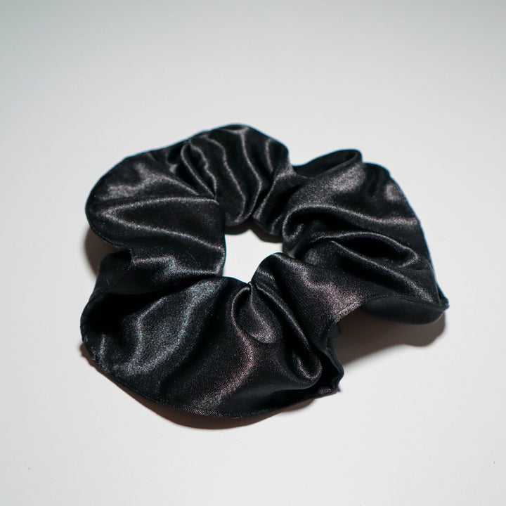 Black Satin Scrunchies - AKINSANYA FASHION