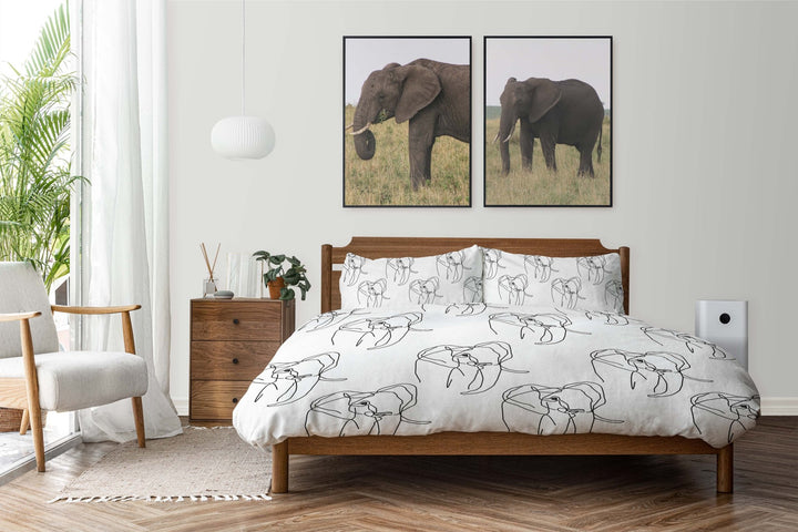 Elephant Duvet set (Black On White) - AKINSANYA FASHION