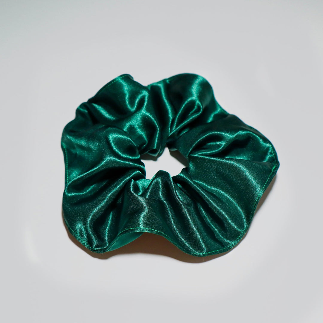 Emerald Satin Scrunchies - AKINSANYA FASHION