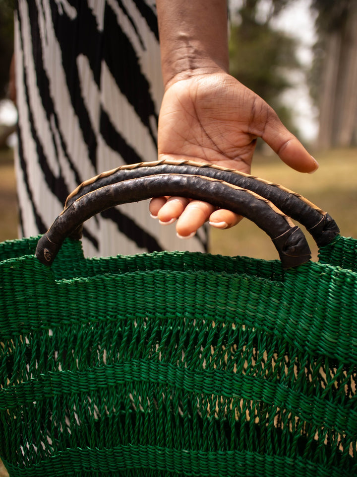 Green Woven Clutch Bag - AKINSANYA FASHION