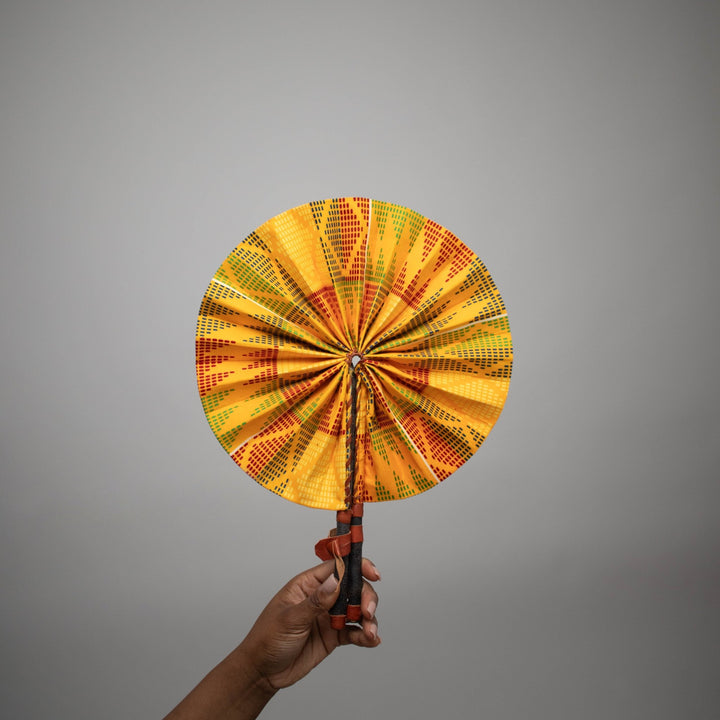 Kente Print Hand Fan - AKINSANYA FASHION