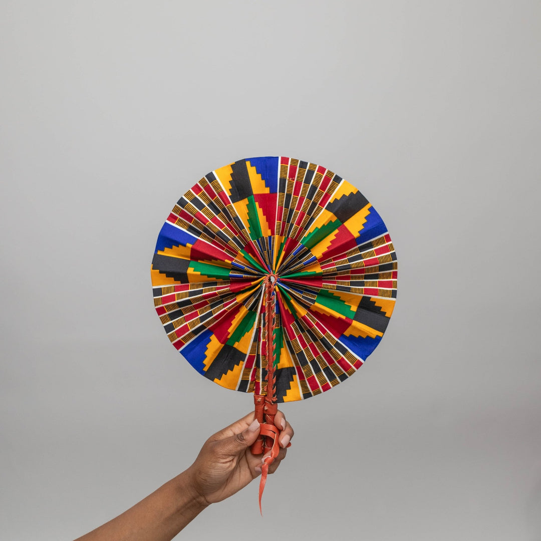 Kente Print Hand Fan - AKINSANYA FASHION