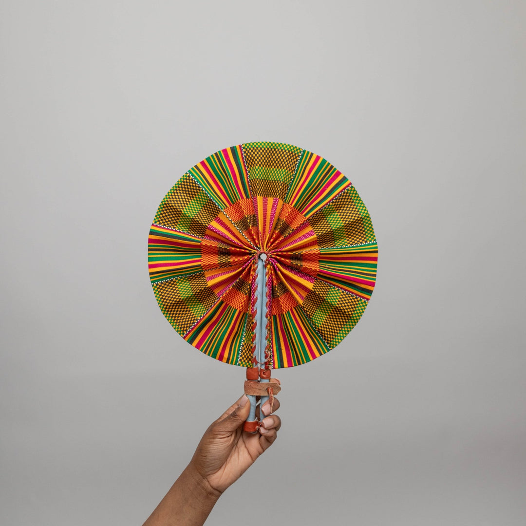 Kente Print Hand Fan - AKINSANYA FASHION