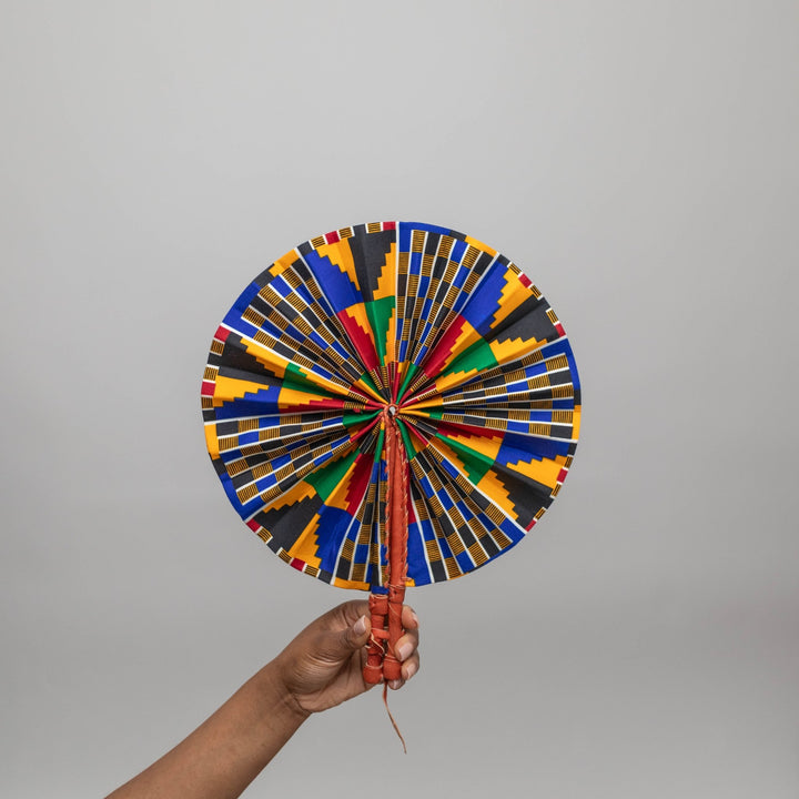 Kente Print Hand Fan - AKINSANYA FASHION