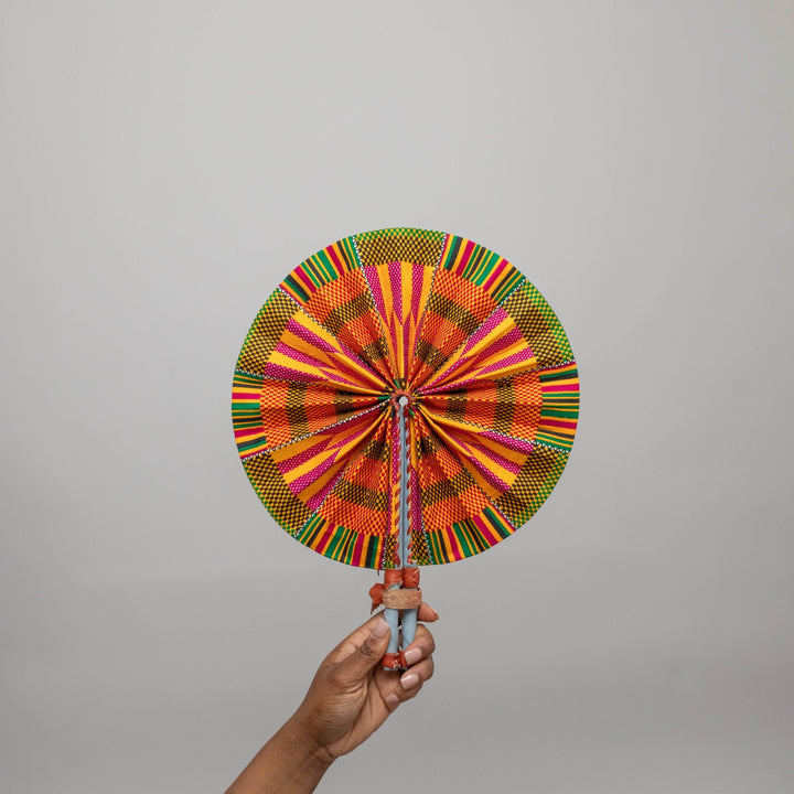 Kente Print Hand Fan - AKINSANYA FASHION