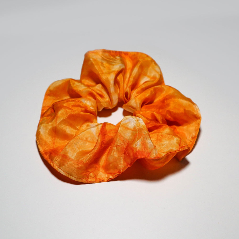 Light Orange Tie Dye Satin Scrunchies - LIMITED - AKINSANYA FASHION