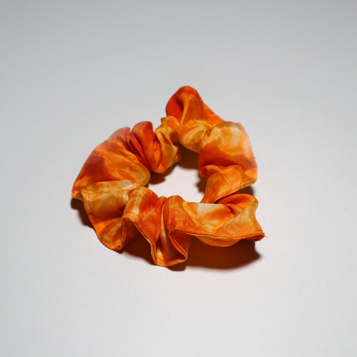 Light Orange Tie Dye Satin Scrunchies - LIMITED - AKINSANYA FASHION