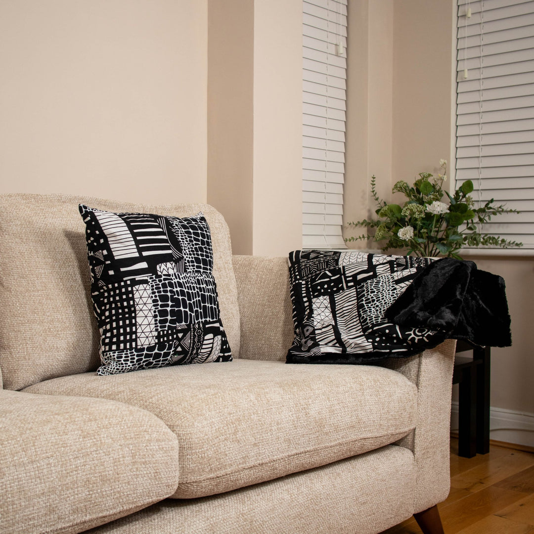 Monochrome Patchwork Cushions - AKINSANYA FASHION