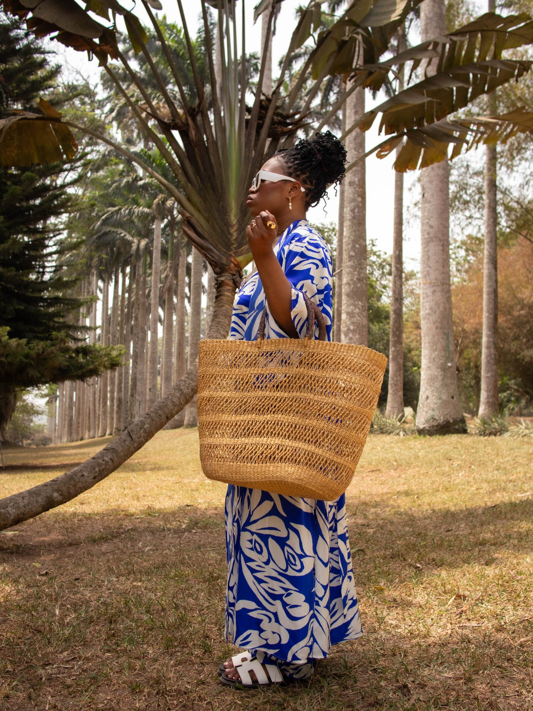 Natural Large Woven Bag - AKINSANYA FASHION