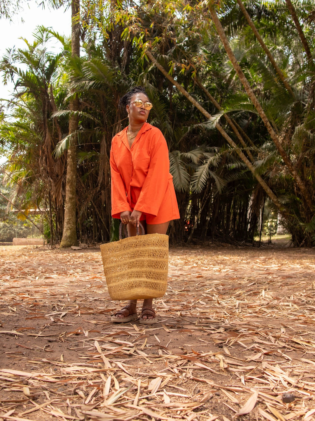 Natural Large Woven Bag - AKINSANYA FASHION