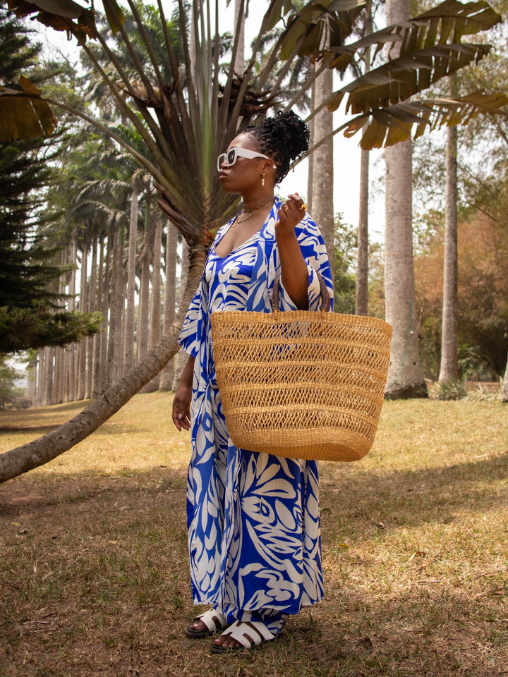 Natural Large Woven Bag - AKINSANYA FASHION