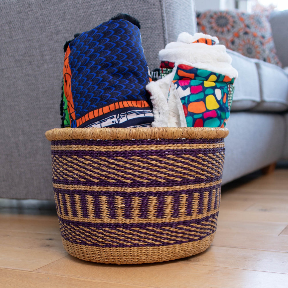 Purple Woven Basket - AKINSANYA FASHION