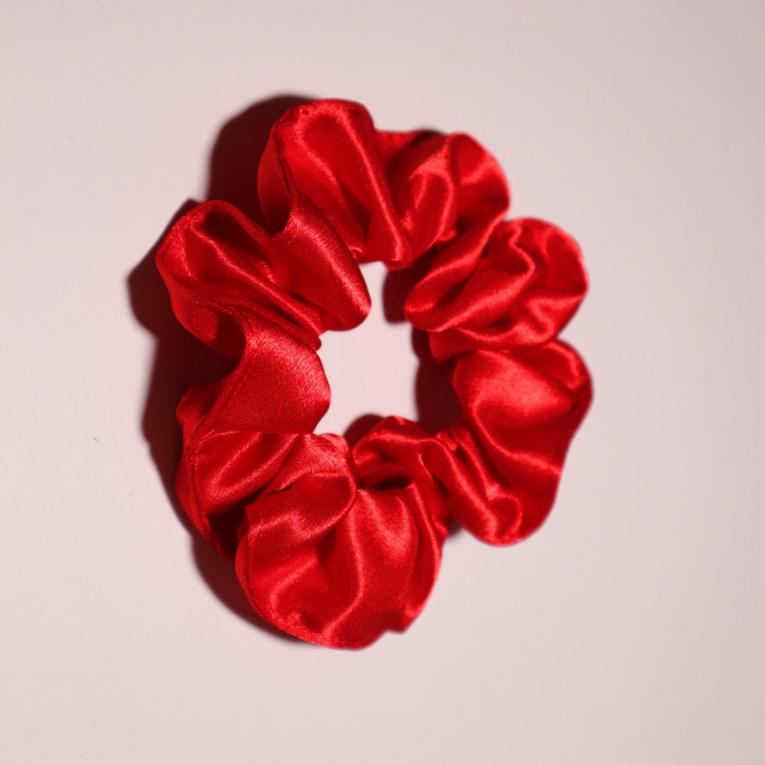 Red Satin Scrunchies - AKINSANYA FASHION