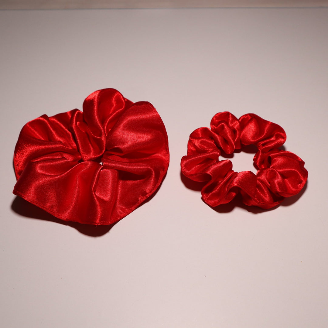 Red Satin Scrunchies - AKINSANYA FASHION