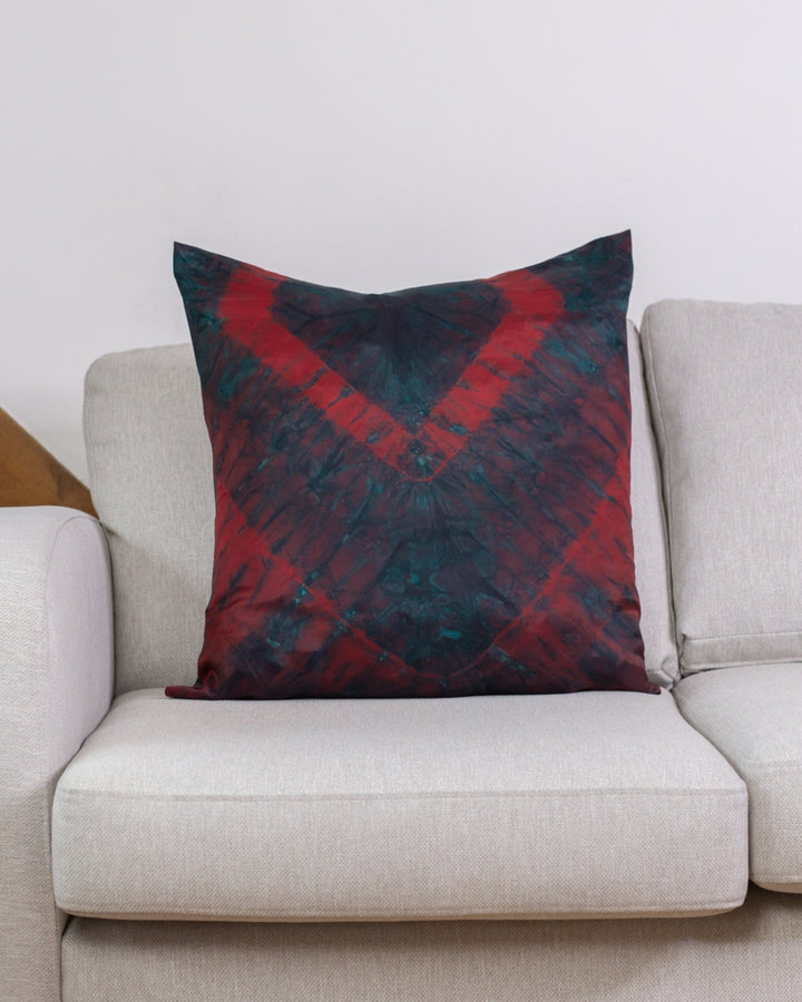 Red+Green Tie Dye Cushion | Pillows - AKINSANYA FASHION