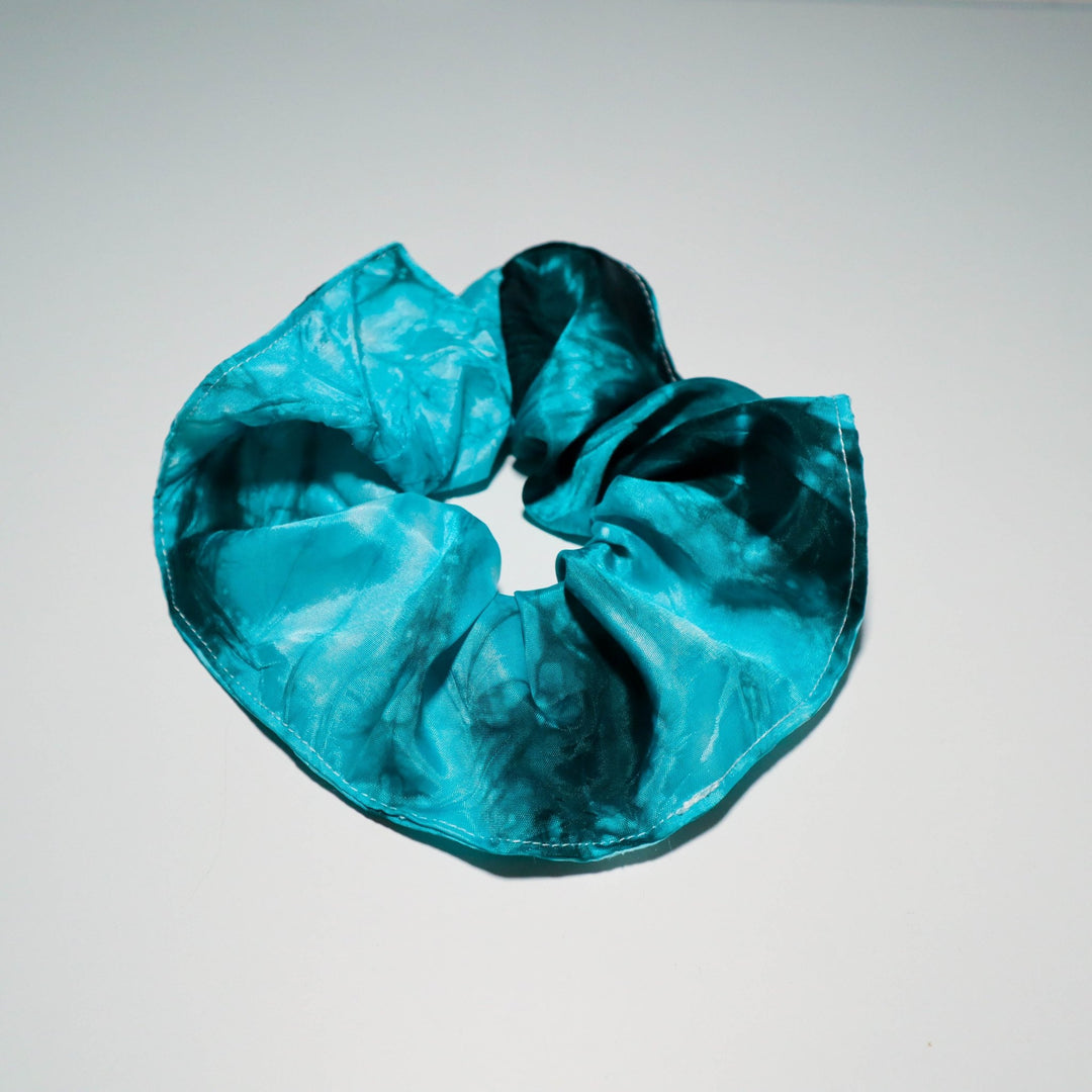 Turquoise Satin Scrunchies - LIMITED - AKINSANYA FASHION