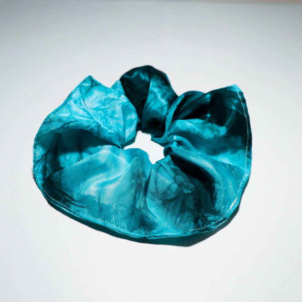 Turquoise Satin Scrunchies - LIMITED - AKINSANYA FASHION
