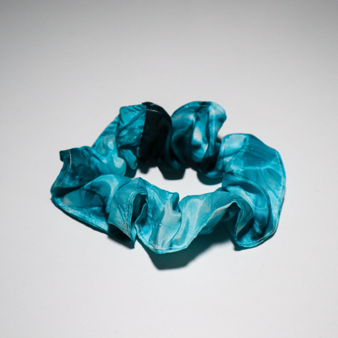 Turquoise Satin Scrunchies - LIMITED - AKINSANYA FASHION