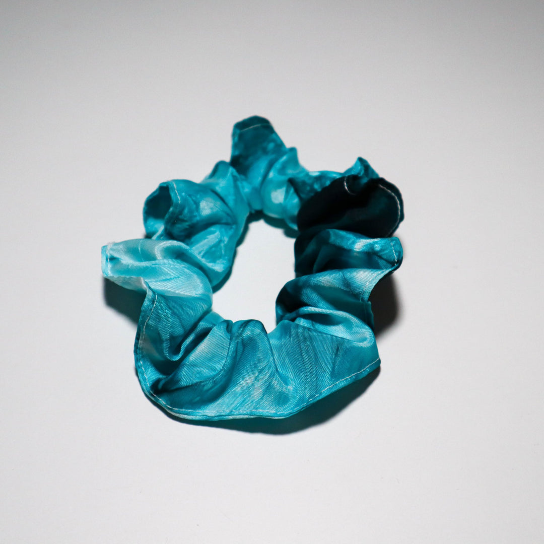 Turquoise Satin Scrunchies - LIMITED - AKINSANYA FASHION