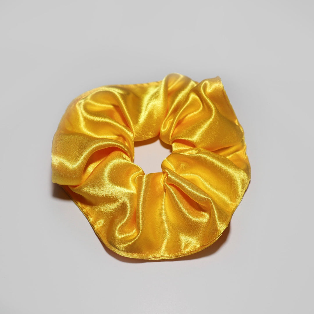Yellow Satin Scrunchies - AKINSANYA FASHION