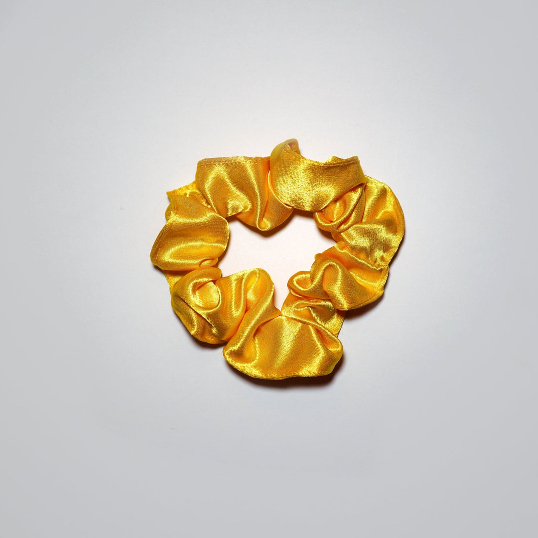 Yellow Satin Scrunchies - AKINSANYA FASHION