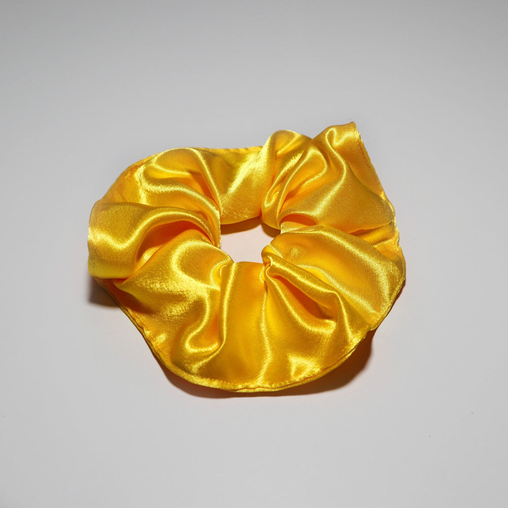 Yellow Satin Scrunchies - AKINSANYA FASHION
