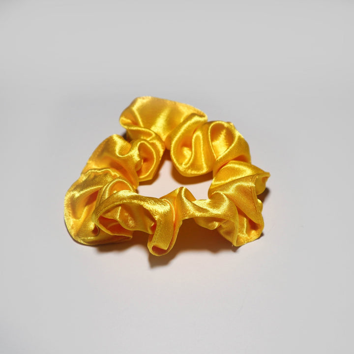 Yellow Satin Scrunchies - AKINSANYA FASHION