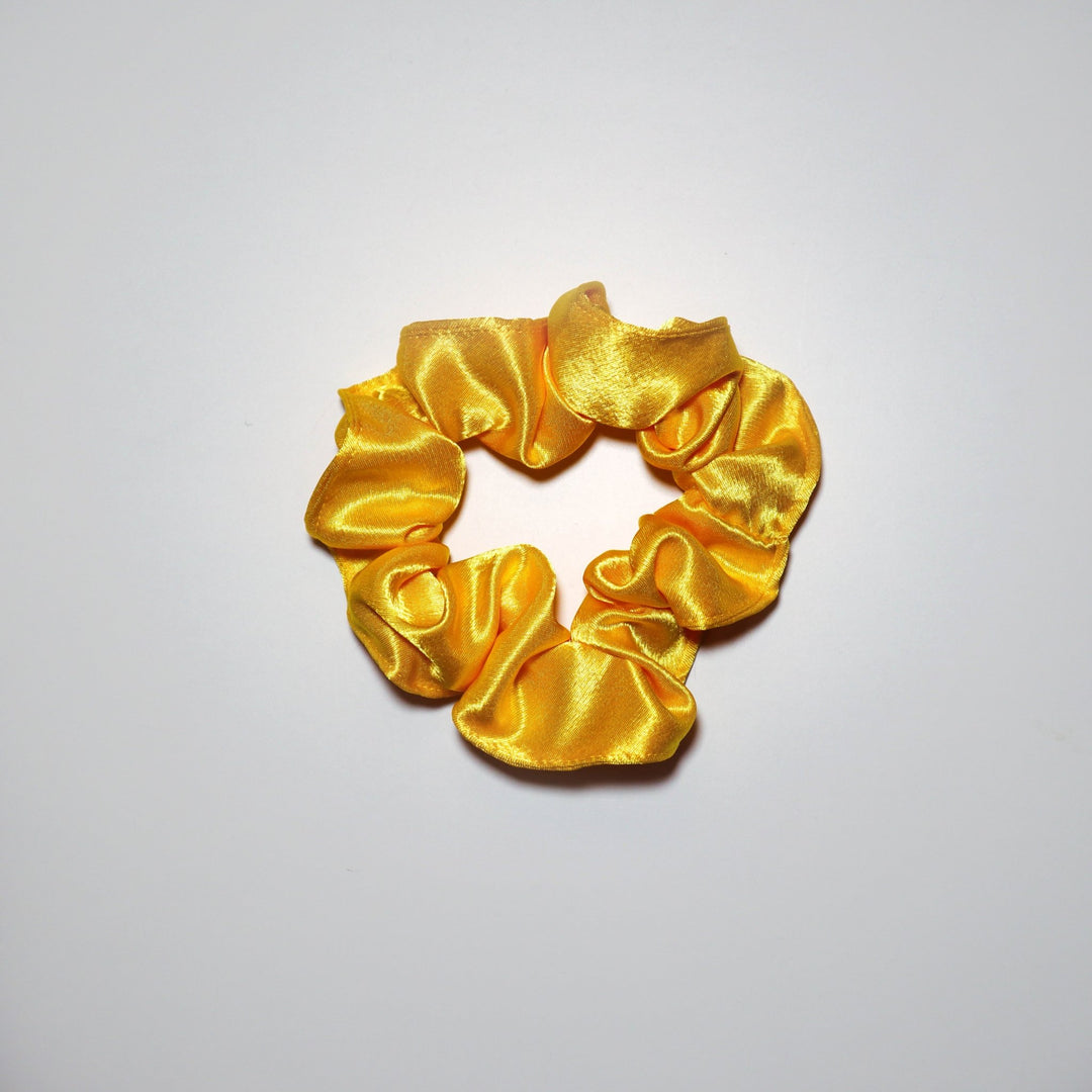 Yellow Satin Scrunchies - AKINSANYA FASHION