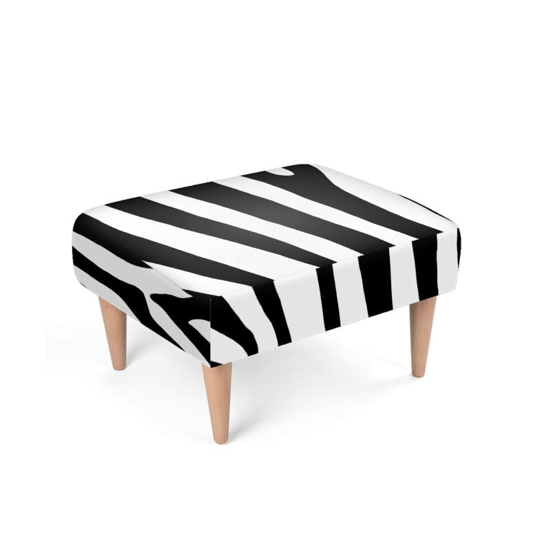 Zebra Stripe Footstool